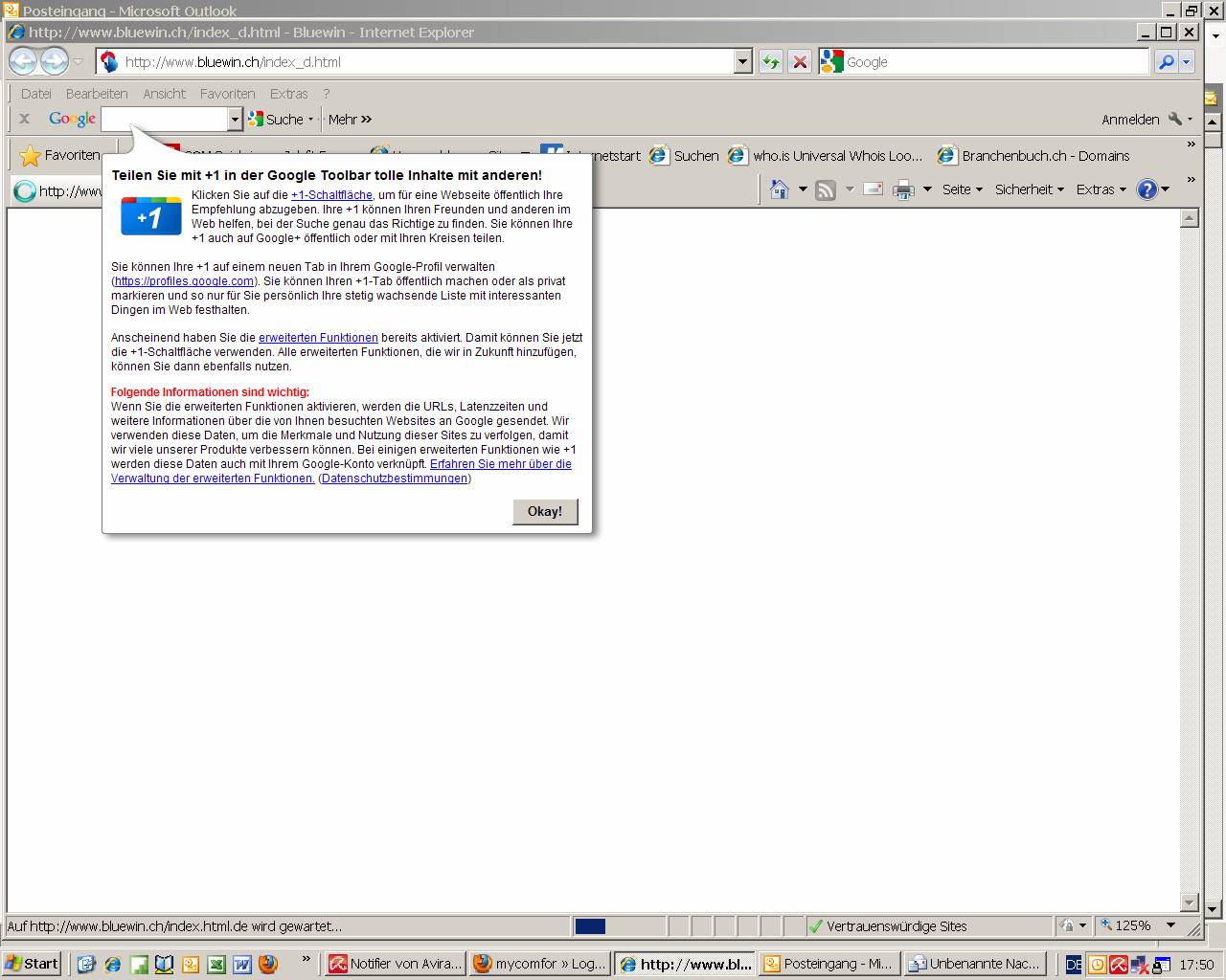 Google Popup